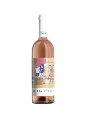 Vino Odisea Rosado de la Cooperativa de Viver elaborado con uva Syrah y Merlot procedentes de los viñedos de la cooperativa