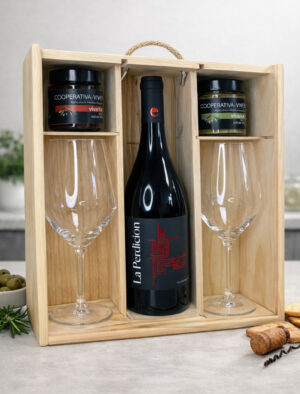 Vino La Perdición con caja de madera para regalo