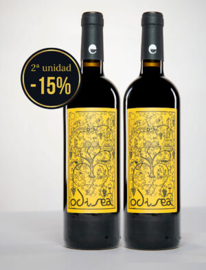 vino tinto odisea roble de la cooperativa de viver a base de tempranillo, cabrnet sauvignon y syrah